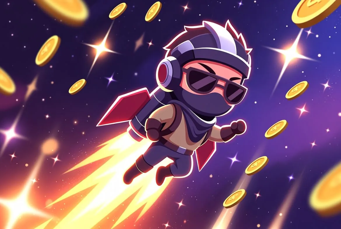 Como jogar Lucky Jet: painel de aposta e botão de retirada destacados na tela